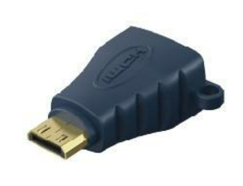 Адаптер CABLETIME CP41U (AV599-HA08R-GB) MINI HDMI C M / HDMI F, с кольцом, позолоченный, темно-синий, 4K/1080P Адаптер CABLETIME CP41U (AV599-HA08R-GB) MINI HDMI C M / HDMI F, с кольцом, позолоченный, темно-синий, 4K/1080P
