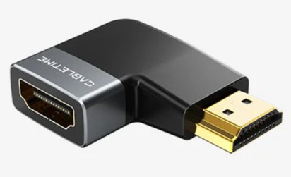 Угловой адаптер CABLETIME CP42G (CT-HMF8K-AGD) HDMI 8K HDMI 2.1 «папа-мама» — идеальное решение для ограниченного пространства Угловой адаптер CABLETIME CP42G (CT-HMF8K-AGD) HDMI 8K HDMI 2.1 «папа-мама» — идеальное решение для ограниченного пространства