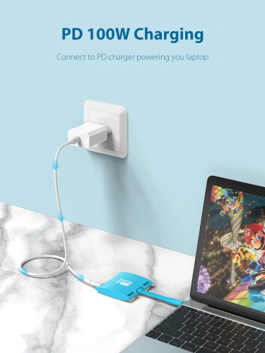 Док-станция Switch CB40R (CT-SHUB31-PR) для Nintendo Switch OLED 3 в 1 USB C HUB Red фото 5 Док-станция Switch CB40R (CT-SHUB31-PR) для Nintendo Switch OLED 3 в 1 USB C HUB Red фото 5