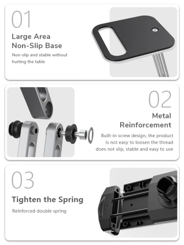 Регулируемая эргономичная подставка CABLETIME CS22S (CT-PS03-AS) – складная, устойчивая для планшетов/смартфонов 5-14 дюймов фото 14