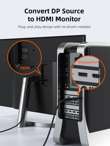 Адаптер CABLETIME CP22A (CT-DMHF4K-AG3) DP to HDMI Adapter 4K30Hz фото 2