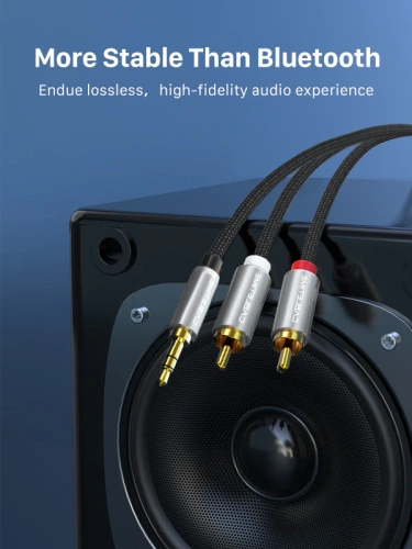 Кабель стерео CABLETIME CF13N (CT-AV314-p12G-SG3) 3,5 мм 1/8" на 2RCA разветвитель Y аудио, медный, черный фото 3 Кабель стерео CABLETIME CF13N (CT-AV314-p12G-SG3) 3,5 мм 1/8" на 2RCA разветвитель Y аудио, медный, черный фото 3