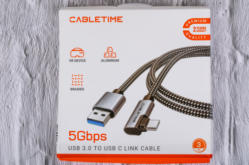 Кабель передачи данных CABLETIME CA43N (CT-VRC-AG3) USB3.0 VR для Oculus Quest 2 фото 5