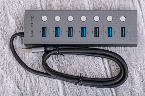 USB-Хаб CABLETIME CB47G (CT-HUBU7-AG) 7-в-1 USB-A на USB 3.0 фото 7