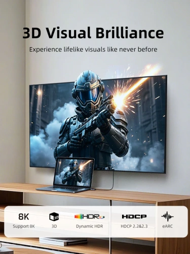 Адаптер CABLETIME CP46G (CT-DHF8K-AG) 8K Micro HDMI/HDMI «папа-мама» - алюминий + корпус из ПВХ фото 4