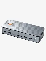 Многопортовая док-станция CABLETIME CB14S (CT-DK141-AG) 15-В-1 8K USB C поддержкой SSD-накопителей NVME со скоростью 10 Гбит/с