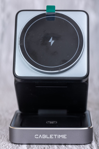 Беспроводное зарядное устройство CABLETIME CE12B (CT-WPG01-PG) 3-в-1 фото 8