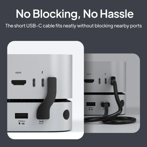 Док-станция CABLETIME CBM9G (CT-DKM9-AG) 9-в-1 Mac Mini M4 DOCK с NVME - Space Grey фото 8