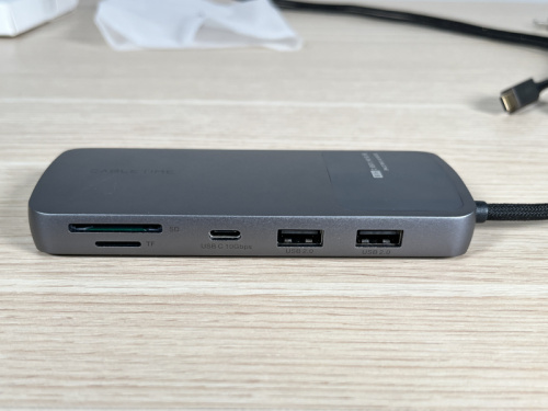 USB-концентратор CABLETIME CB80G (CT-HUBD1-AG) 10-в-1 USB-C HUB, 8K,  USB-C (Support Windows MST) SCREEN - Gray фото 7
