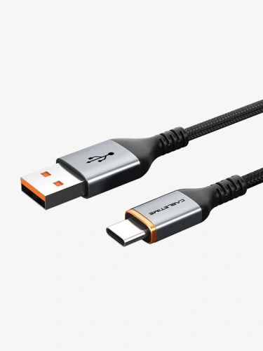 Кабель CABLETIME CA50H (CT-AMCM5A-AG1) 5A USB A до USB C, нейлоновый, черный Кабель CABLETIME CA50H (CT-AMCM5A-AG1) 5A USB A до USB C, нейлоновый, черный