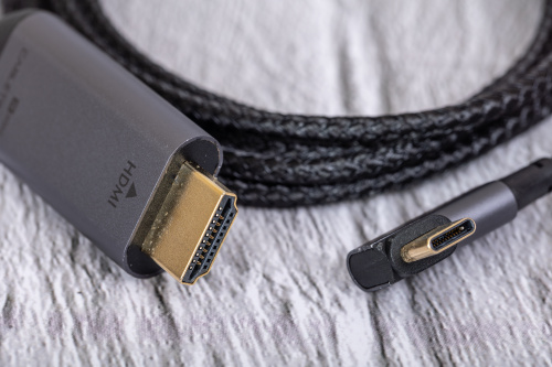 Кабель CABLETIME CC11K (CT-C160-PU31-CMRHD1-S1.8) USB TYPE C - HDMI 90° 4K/60 Гц фото 4