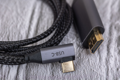 Кабель CABLETIME CC11K (CT-C160-PU31-CMRHD1-S1.8) USB TYPE C - HDMI 90° 4K/60 Гц фото 5