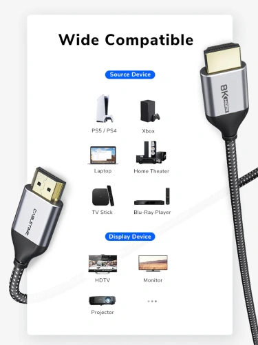 Кабель CABLETIME CH10H (CT-AV540-HE21G(C8K)-B1) 8K PREMIUM HDMI 2.1, коаксиальный 32AWG, с нейлоновый, 8K/60 Гц, 4K/144 Гц фото 7 Кабель CABLETIME CH10H (CT-AV540-HE21G(C8K)-B1) 8K PREMIUM HDMI 2.1, коаксиальный 32AWG, с нейлоновый, 8K/60 Гц, 4K/144 Гц фото 7