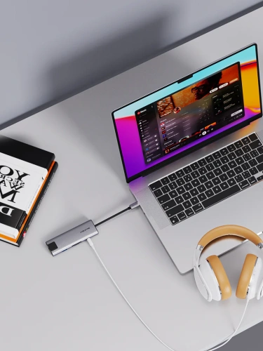 USB концентратор CABLETIME HB03G (CT-HBP3-AG9) 9-в-1 USB-C HUB с 4K60Гц HDMI, Ethernet, Audio Jack и зарядкой  - Gray фото 9