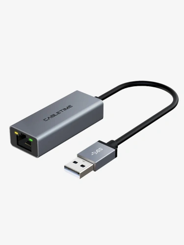 USB-Хаб CABLETIME CB52G (CT-AML100-AG) USB 2,0 до RJ45 Adhernet Adapter Max 100 Мбит / с.