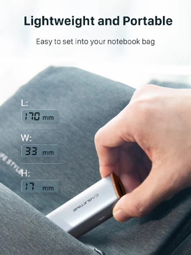 USB-Хаб CABLETIME CB22G (CT-HUBP5-AG) Slim 5-в-1 USB Type-C до HDMI Multiport Adapter с доставкой питания фото 6