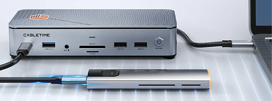Видеообзор на  док-станцию CABLETIME 15-in-1 (CB14S) CT-DK141-AG