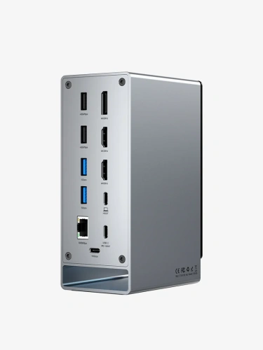 Многопортовая док-станция CABLETIME CB18D (CT-DK181-AG) 18-В-1 8K USB-C с поддержкой macOS MST на Chipset DL6950 (поддерживает 3 экрана) фото 10