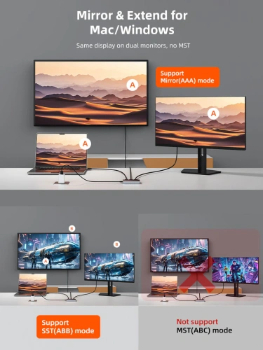 Переключатель CABLETIME CP36G (CT-HSP4K2-AG) 2-в-1, HDMI 2.1, 4K60Hz, космический серый фото 2