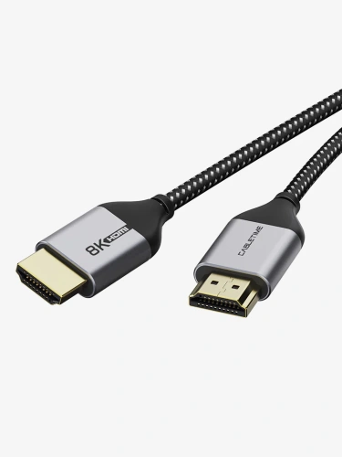 Кабель CABLETIME CH10H (CT-AV540-HE21G(C8K)-B1) 8K PREMIUM HDMI 2.1, коаксиальный 32AWG, с нейлоновый, 8K/60 Гц, 4K/144 Гц Кабель CABLETIME CH10H (CT-AV540-HE21G(C8K)-B1) 8K PREMIUM HDMI 2.1, коаксиальный 32AWG, с нейлоновый, 8K/60 Гц, 4K/144 Гц