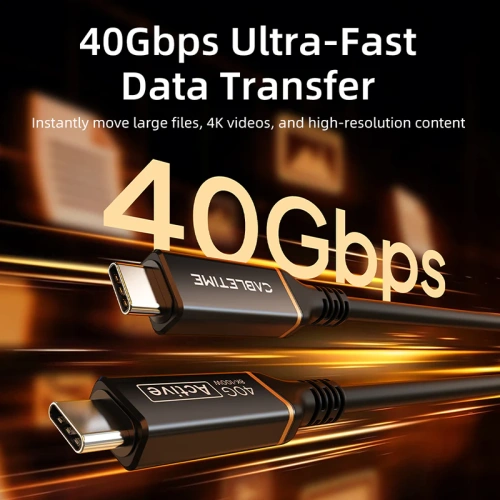 Кабель CABLETIME CU43N (CT-AUSB4-AB3) 3м USB4 40 Гбит/с черный фото 2