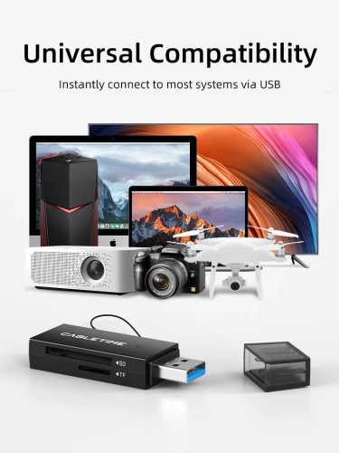 Кардридер CABLETIME CD41G (CT-ASD3-PB ) - USB 3.0, SD-адаптер, черный фото 7 Кардридер CABLETIME CD41G (CT-ASD3-PB ) - USB 3.0, SD-адаптер, черный фото 7