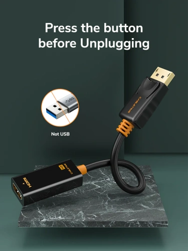 Кабель-адаптер CABLETIME CP22B (CT-AV586-01G-B0.2) DisplayPort - HDMI, Full HD (1920×1080p), 60 Гц, черный ПВХ фото 3