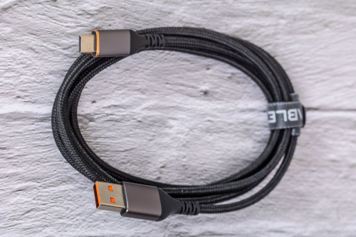 Кабель CABLETIME CA50H (CT-AMCM5A-AG1) 5A USB A до USB C, нейлоновый, черный фото 9