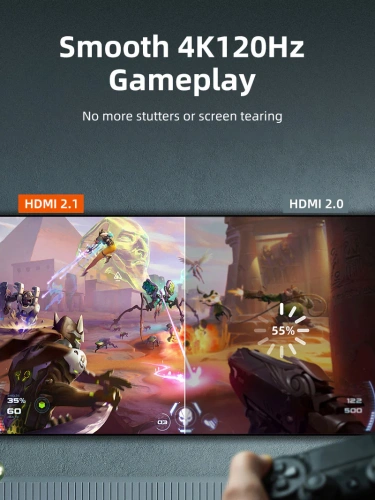 Адаптер CABLETIME CP46G (CT-DHF8K-AG) 8K Micro HDMI/HDMI «папа-мама» - алюминий + корпус из ПВХ фото 3