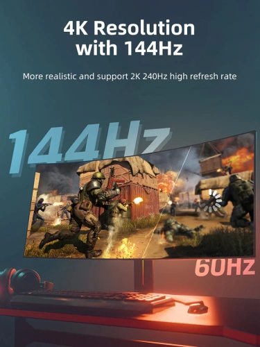 Адаптер CABLETIME CP16A (CT-CMDF8K-ZG) USB C-DisplayPort из цинка 8K/60 Гц фото 4