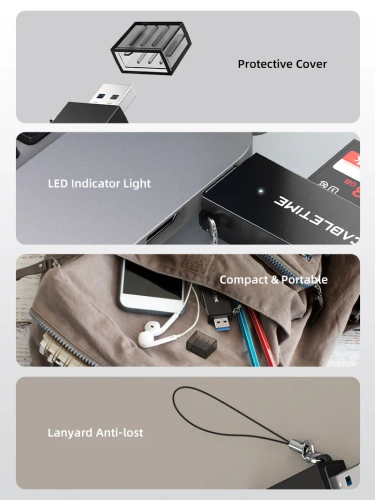 Кардридер CABLETIME CD41G (CT-ASD3-PB ) - USB 3.0, SD-адаптер, черный фото 5 Кардридер CABLETIME CD41G (CT-ASD3-PB ) - USB 3.0, SD-адаптер, черный фото 5