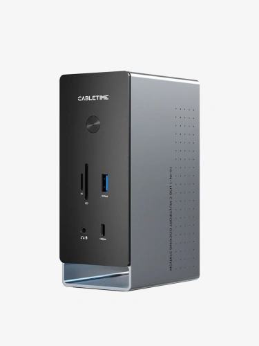 Многопортовая док-станция CABLETIME CB18D (CT-DK181-AG) 18-В-1 8K USB-C с поддержкой macOS MST на Chipset DL6950 (поддерживает 3 экрана)