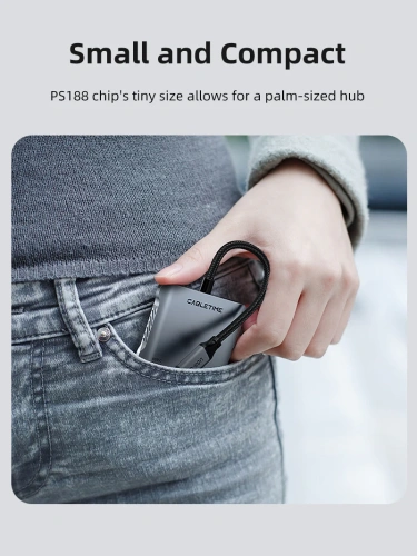 USB-концентратор CABLETIME CB75G (CT-CM1H4K-AG) 5-в-1 USB-C HUB, 10 Гбит/с, HDMI 4K@60Hz, 140W - Gray фото 8 USB-концентратор CABLETIME CB75G (CT-CM1H4K-AG) 5-в-1 USB-C HUB, 10 Гбит/с, HDMI 4K@60Hz, 140W - Gray фото 8