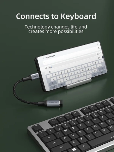 Кабель-адаптер CABLETIME CP60G (CT-CMAF3.0-AG0.15) USB-C Male - USB 3.0 AF OTG, 15 см, передача данных/зарядка, поддержка быстрой зарядки фото 4