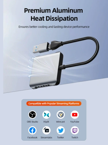 Адаптер видеозахвата CABLETIME CB67G (CT-ACHC3L-AG) USB 3.0 A+C в HDMI с петлевым выходом фото 9