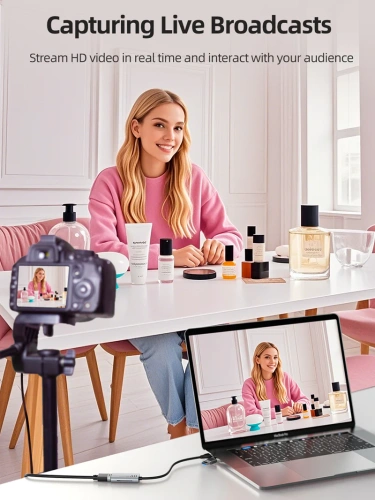 Адаптер видеозахвата CABLETIME CB64G (CT-ACHC-AG) USB A+C на HDMI, 1080p фото 4