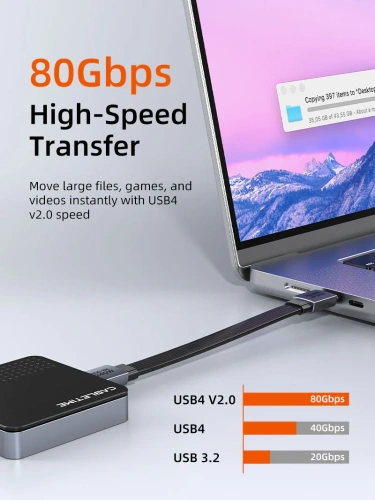 Кабель CABLETIME CU45S (CT-FU8S-AG) 0.15 м USB4 V2.0 80G - TPE фото 3