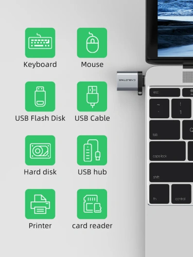 Адаптер CABLETIME CP71G (CT-OTG-CMAF-AGL) USB-C Male to USB3.0 A Female OTG С петлей для шнурка. Алюминий фото 6 Адаптер CABLETIME CP71G (CT-OTG-CMAF-AGL) USB-C Male to USB3.0 A Female OTG С петлей для шнурка. Алюминий фото 6