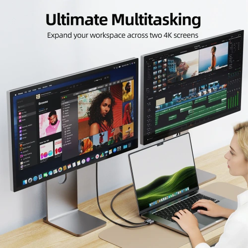 Кабель CABLETIME CU47H (CT-USB4V2-AG1) 1м USB4 V2.0 80G черный плетеный фото 5