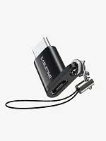 Адаптер CABLETIME CP72B (CT-OTG-CMBF-ABL) USB-C Male to USB2.0 Micro B Female OTG С петлей Lanyaed. Алюминий