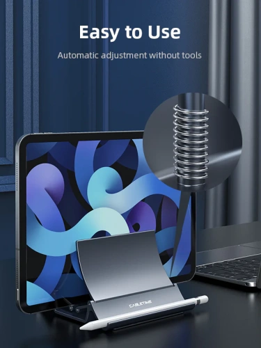 Вертикальная подставка CABLETIME CS15G (CT-VLP01-PG) для ноутбука, серый фото 3