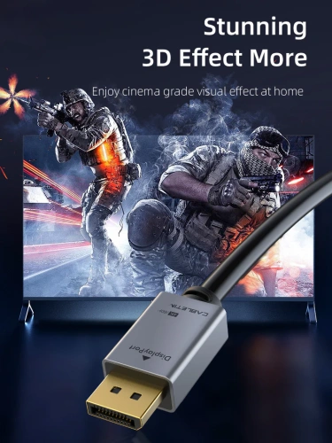 Кабель CABLETIME CD20K (CT-AV585-P01G-SG1.8) TIME Displayport 1.2v Displayport to Displayport аудио-видео 4k/60hz, ПВХ-оболочка фото 3