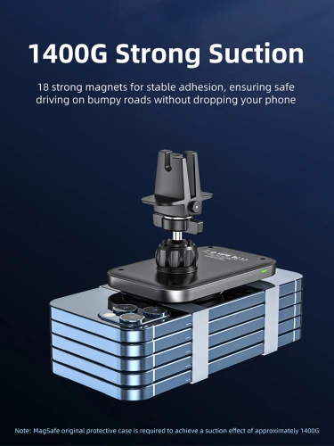 Беспроводное зарядное устройство CABLETIME CE11B (CT-WPH01-PG) автодержатель, Qi-зарядка 15 Вт, быстрая зарядка, автоматическое зажимание, магнитное крепление фото 3 Беспроводное зарядное устройство CABLETIME CE11B (CT-WPH01-PG) автодержатель, Qi-зарядка 15 Вт, быстрая зарядка, автоматическое зажимание, магнитное крепление фото 3