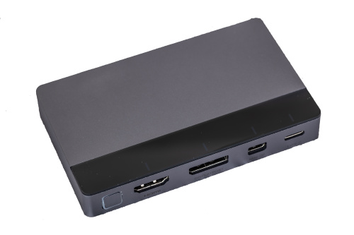 Переключатель CABLETIME CB00G (CT-PS41-GB1) 4-в-1, Mini DP / DP / HDMI / Type-C, 4K@60 Гц, 15 м, подсветка, космический серый Переключатель CABLETIME CB00G (CT-PS41-GB1) 4-в-1, Mini DP / DP / HDMI / Type-C, 4K@60 Гц, 15 м, подсветка, космический серый