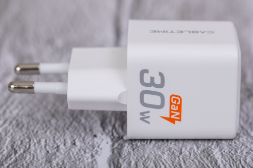 Зарядное устройство CABLETIME GA30W (CT-GAN30-PW) GaN PD3.0 30 Вт, белый фото 3