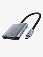 USB-концентратор CABLETIME CB76G (CT-HUBM1-AG) 4-в-1 4K 60 Гц MST USB C к двойному HDMI HUB - Gray