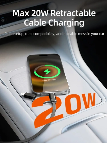 Беспроводное зарядное устройство CABLETIME CE13B (CT-WPH02-PG) для автомобиля фото 5