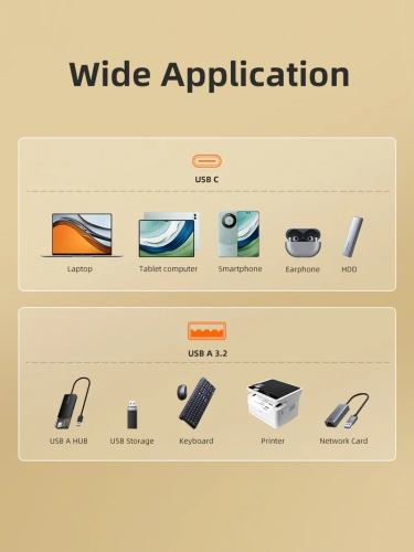 Адаптер CABLETIME CP81G (CT-CMAF10-AG) 10 Гбит/с USB3.2 USB-C Male to USB -A Female OTG алюминий фото 7