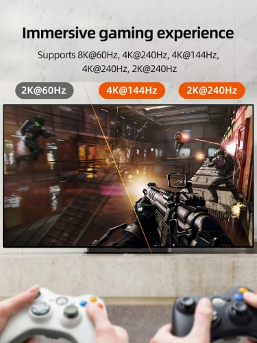 Кабель CABLETIME CD12N (CT-DP8K-ZG3) 8K 60 Гц Displayport 1.4 4K 144 Гц 10 футов для компьютера PS4 фото 3