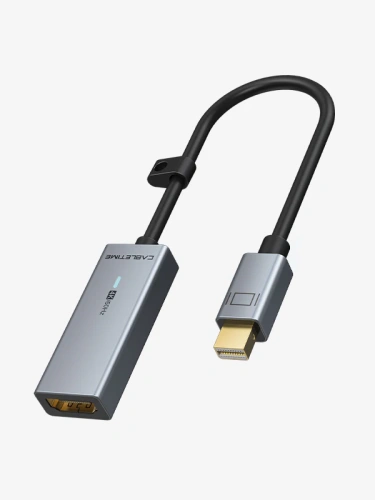 Кабель-адаптер CABLETIME CP26A (CT-AV586-P01G4k60(R)-SG0.15) Mini DisplayPort - HDMI HDTV, 4K/60 Гц, черный ПВХ, со светодиодом